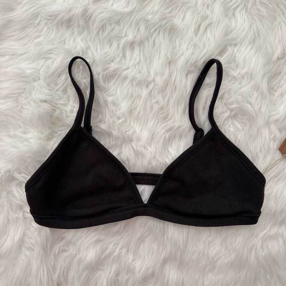 Skims Outdoor Tiny Triangle Bralette Washed Onyx Size Large